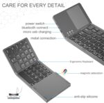 Foldable Bluetooth Keyboard,Wireless Portable Keyboard with touchpad,Rechargeable Pocket-Size Folding Travel Keyboard for iOS,Android,Windows Devices-Space Gray - Image 5
