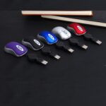 USB Wired Mini Mouse,Small Corded Mice with Retractable Cable for Travel,Kids,Gifts-Black - Image 4