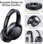 Active Noise Cancelling Bluetooth 6.0 Headphones 120H Long Playtime, 6 ENC Mic, Over Ear Headphones Wireless, Hi-Res Audio, Memory Foam Earcup, Transparency Mode ANC Headphone for Travel Office - Image 6