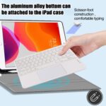 Wireless Bluetooth Keyboard,10-inch Ultra-Slim 7 Color Backlight with Touchpad,Rechargeable Wireless Magnetic Bluetooth Portable Compact Keyboard,for Smartphone Laptop Tablet Travel Kids Gift(White) - Image 7