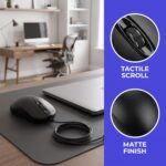 Classic Wired USB Optical Mouse, 3-Button Computer Mouse with Scroll Wheel, Symmetrical Comfort Design, Black - Image 2