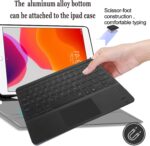Wireless Bluetooth Keyboard,10-inch Ultra-Slim 7 Color Backlight with Touchpad,Rechargeable Wireless Magnetic Bluetooth Portable Keyboard,for Smartphone Laptop Tablet Travel (Black) - Image 7