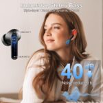 Wireless Bluetooth 5.4 Earbuds, 6D Stereo Ear Buds, LED Power Display | in-Ear Noise Cancelling Mic, 40H Playback, Mini Case, IP7 Waterproof Sports Earphones, for Android iOS - Image 5