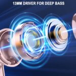 Wireless Earbuds, Bluetooth 5.4 Ear Buds, LED Power Display, 6D Bass Stereo | 4 ENC Noise Cancelling Mic, HiFi Stereo, In-Ear Headphones, 40H Playback Mini Case, IP7 Waterproof Sports, for Android iOS - Image 4
