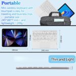 Wireless Bluetooth Keyboard,10-inch Ultra-Slim 7 Color Backlight with Touchpad,Rechargeable Wireless Magnetic Bluetooth Portable Compact Keyboard,for Smartphone Laptop Tablet Travel Kids Gift(White) - Image 6