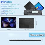 Wireless Bluetooth Keyboard,10-inch Ultra-Slim 7 Color Backlight with Touchpad,Rechargeable Wireless Magnetic Bluetooth Portable Keyboard,for Smartphone Laptop Tablet Travel (Black) - Image 6
